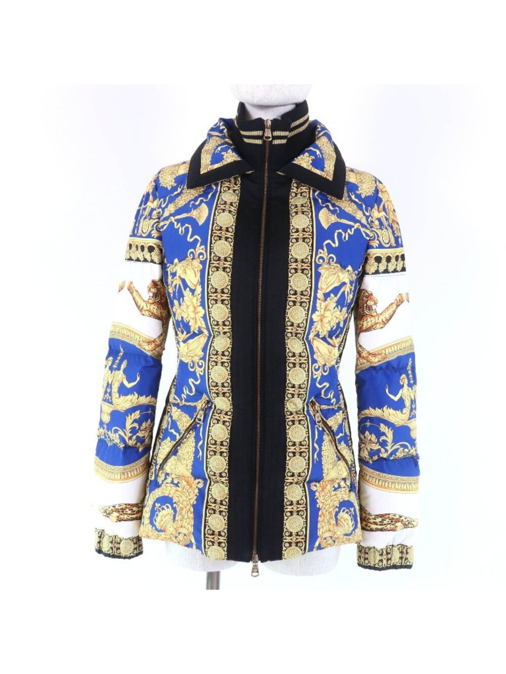 Versace Baroque Print Medusa Button Down Jacket Multi 36